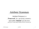 Attribute Grammars - slide 1