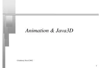 Animation &amp; Java3D