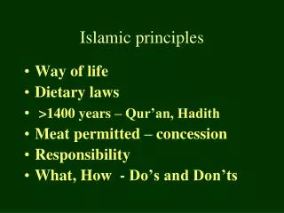 Islamic principles