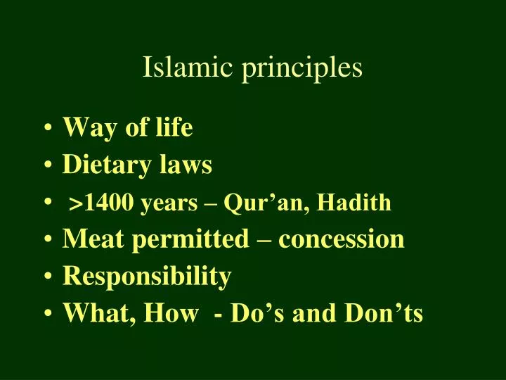 islamic principles