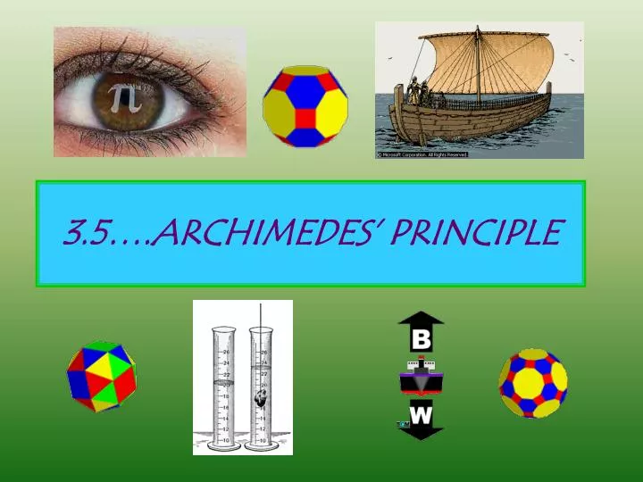 3 5 archimedes principle