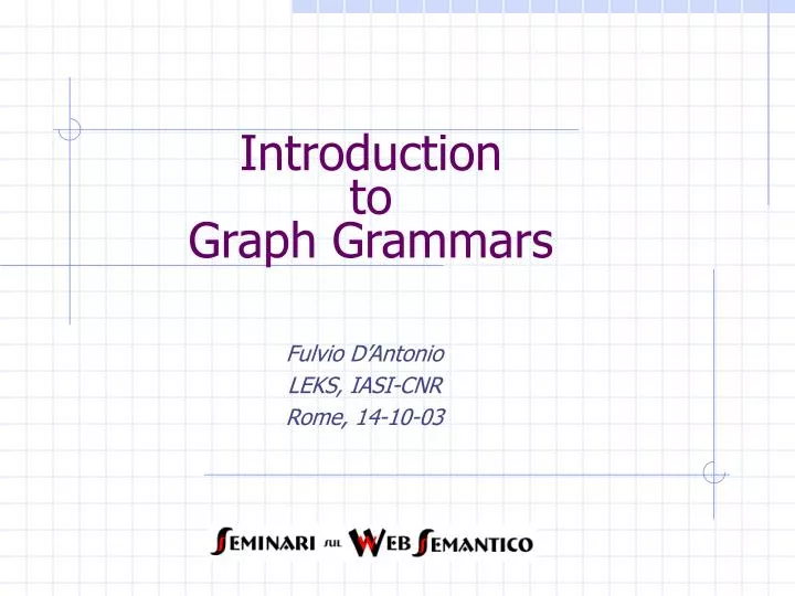 introduction to graph grammars