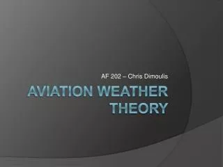 Aviation Weather Theory