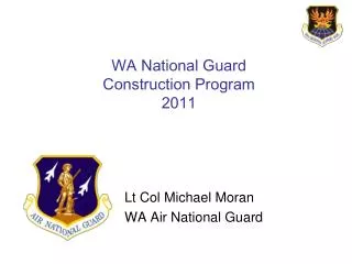 WA National Guard Construction Program 2011