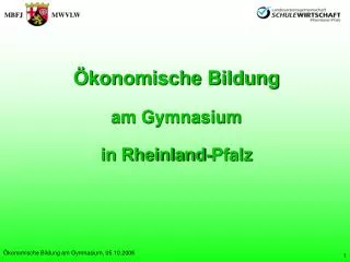Ökonomische Bildung am Gymnasium in Rheinland-Pfalz