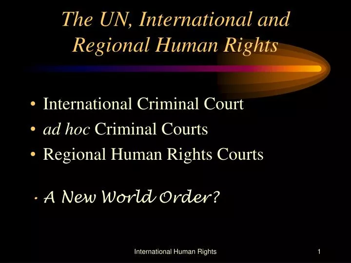 the un international and regional human rights