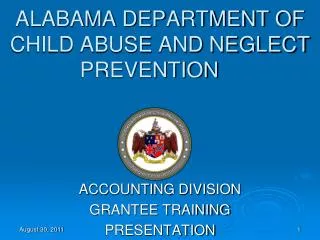 ALABAMA DEPARTMENT OF CHILD ABUSE AND NEGLECT PREVENTION