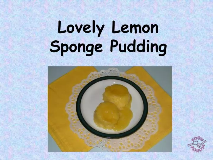 lovely lemon sponge pudding