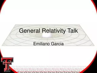 General Relativity Talk