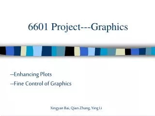 6601 Project---Graphics