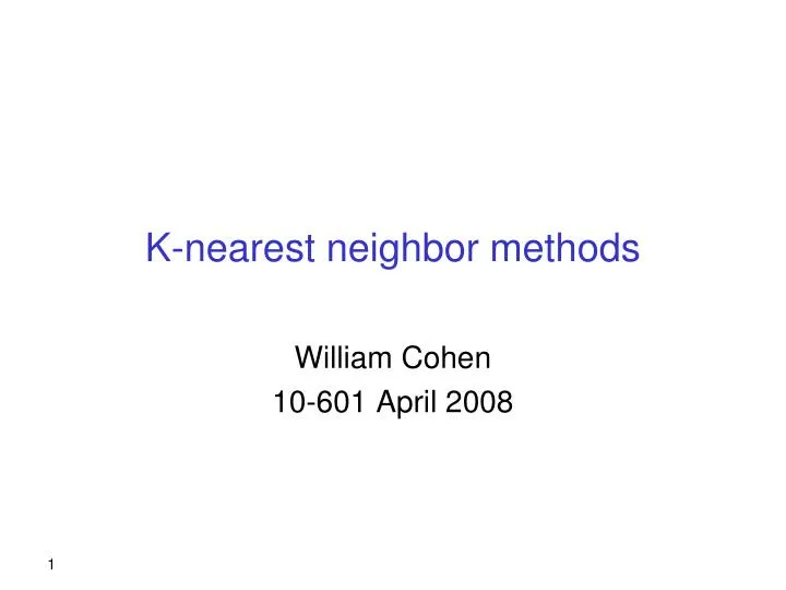 k nearest neighbor methods