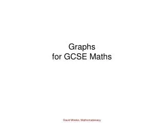 Graphs for GCSE Maths
