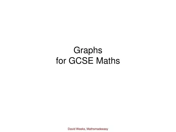 graphs for gcse maths