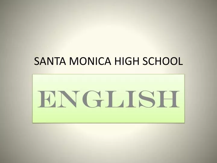 santa monica high school