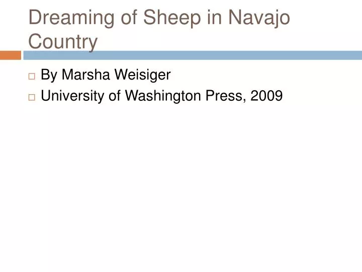 dreaming of sheep in navajo country