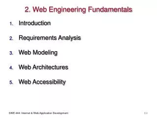 2. Web Engineering Fundamentals