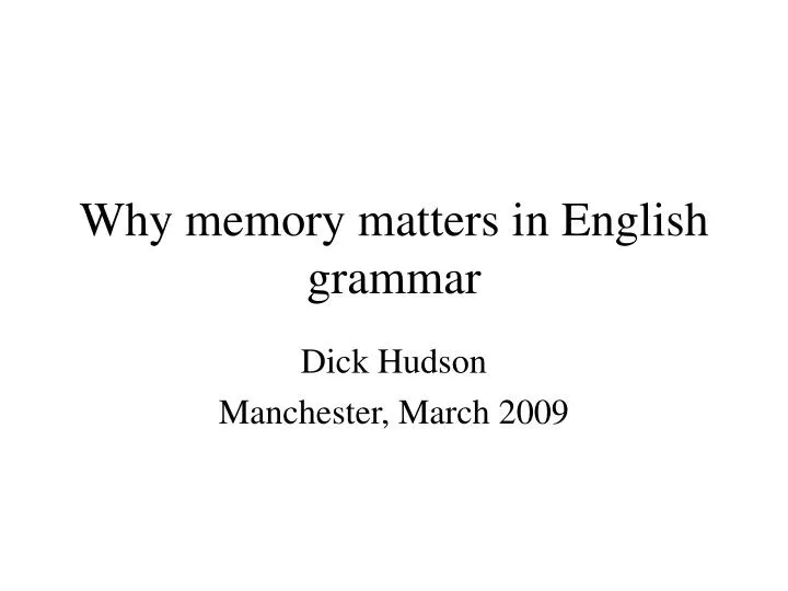 dick hudson manchester march 2009