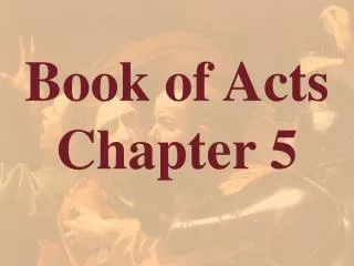 Book of Acts Chapter 5