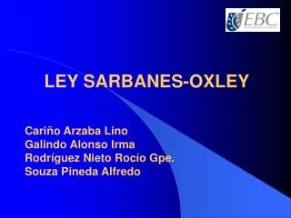 LEY SARBANES-OXLEY