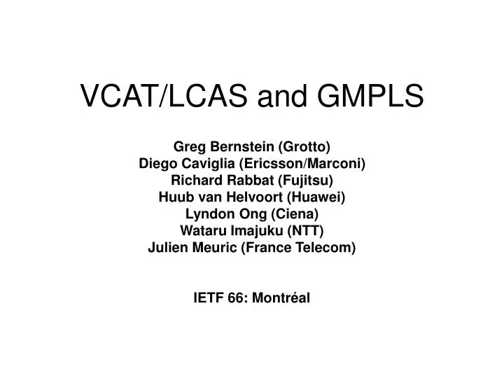 vcat lcas and gmpls