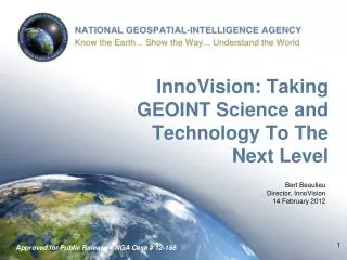 InnoVision : Taking GEOINT Science and Technology To The Next Level