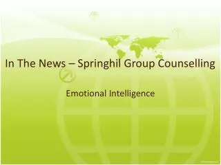In The News – Springhil Group Counselling - Emotional Intell