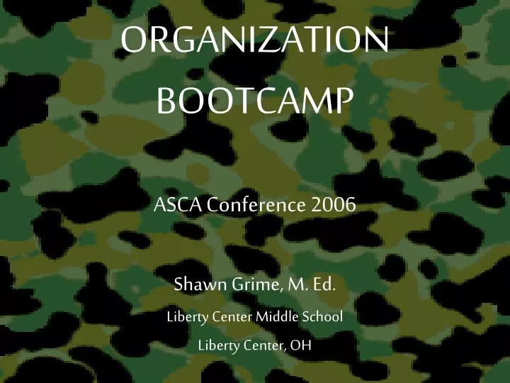 organization bootcamp