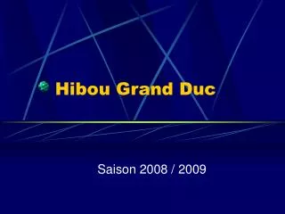 Hibou Grand Duc