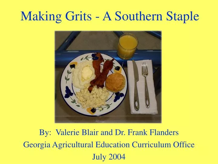 making grits a southern staple