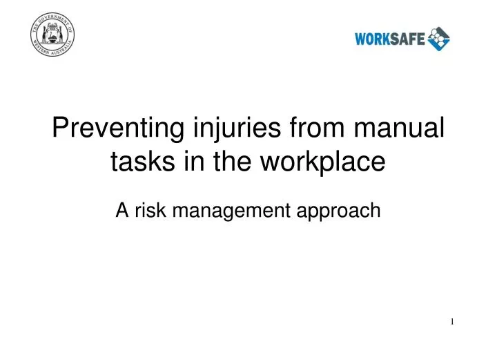 preventing injuries from manual tasks in the workplace