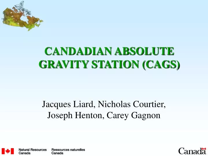 candadian absolute gravity station cags
