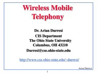 Wireless Mobile Telephony