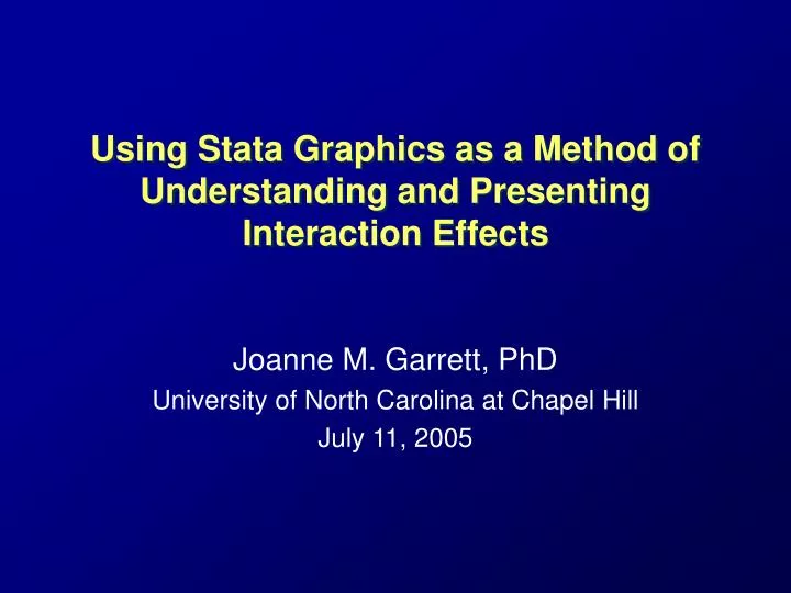 using stata graphics as a method of understanding and presenting interaction effects