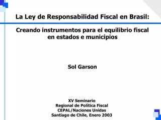 Creando instrumentos para el equilibrio fiscal en estados e municipios
