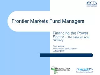 Frontier Markets Fund Managers