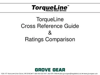 TorqueLine Cross Reference Guide &amp; Ratings Comparison