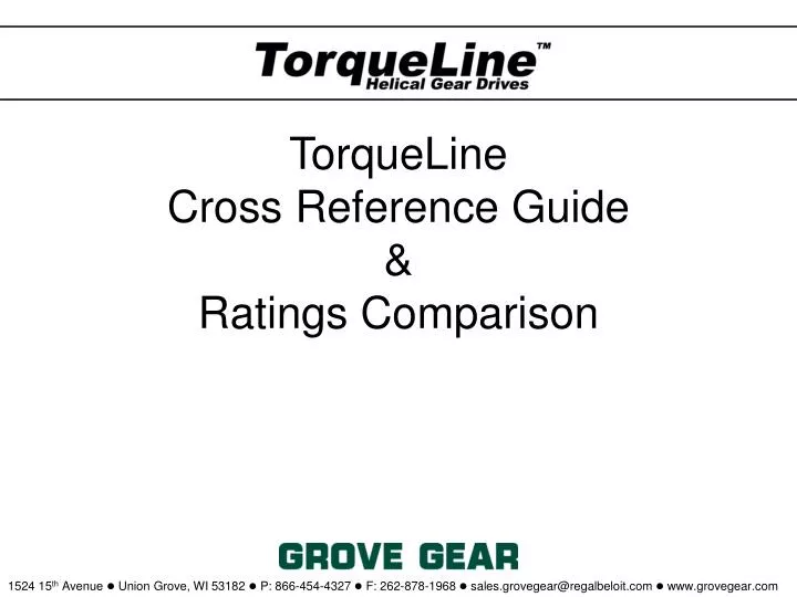torqueline cross reference guide ratings comparison