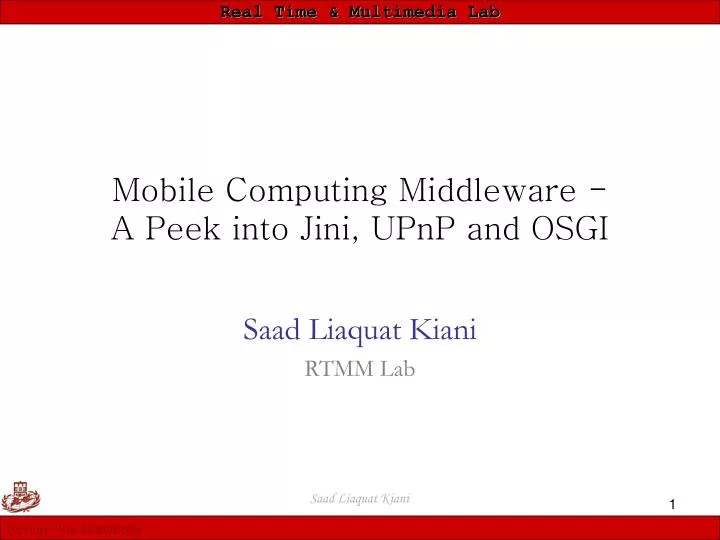mobile computing middleware a peek into jini upnp and osgi