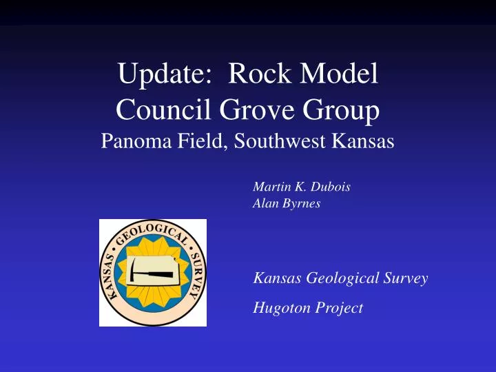 update rock model council grove group panoma field southwest kansas