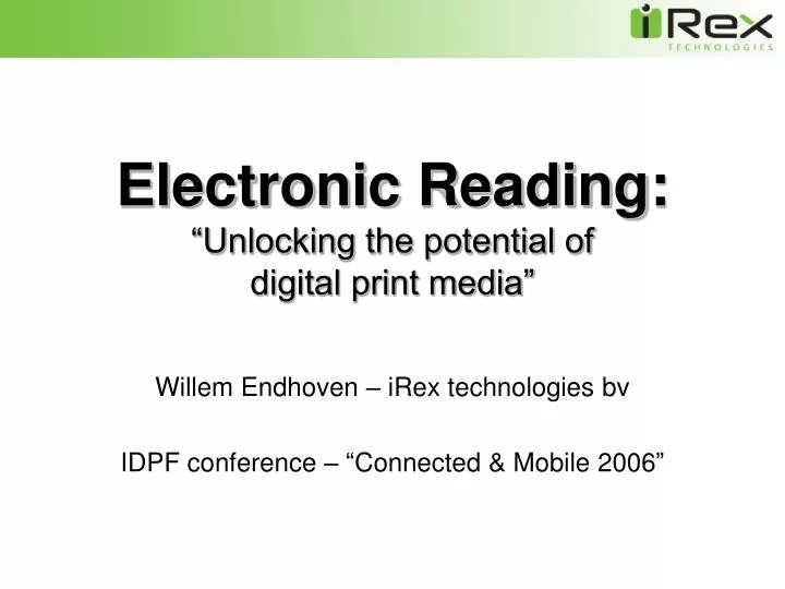 electronic reading unlocking the potential of digital print media