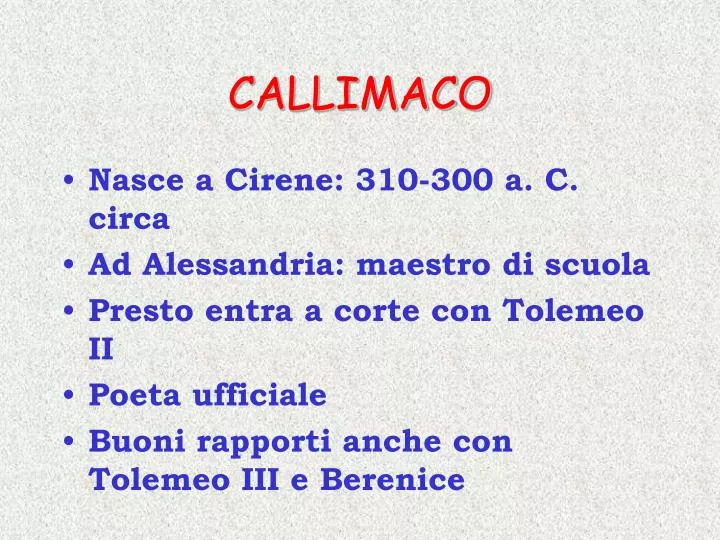 callimaco