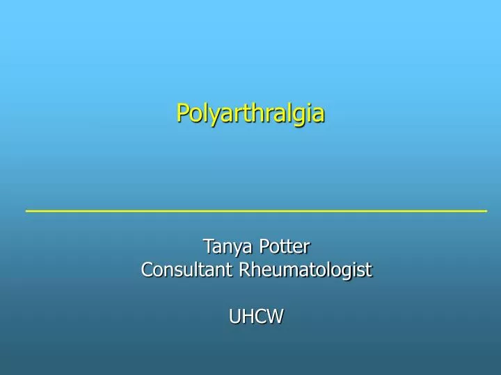 polyarthralgia