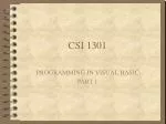 CSI 1301 - slide 1