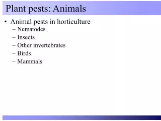 plant pests animals