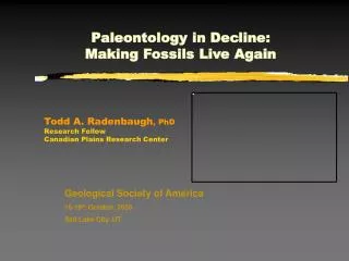 Paleontology in Decline: Making Fossils Live Again