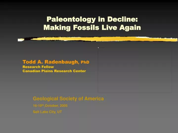 paleontology in decline making fossils live again