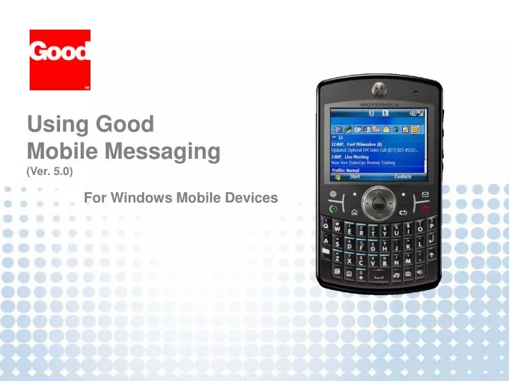 using good mobile messaging ver 5 0