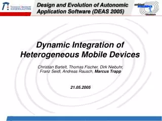 Design and Evolution of Autonomic Application Software (DEAS 2005)