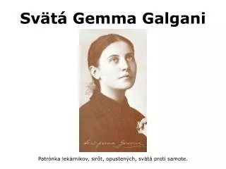Svätá Gemma Galgani