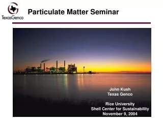 Particulate Matter Seminar